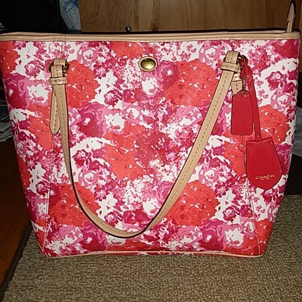 Coach Peyton floral print tote bag